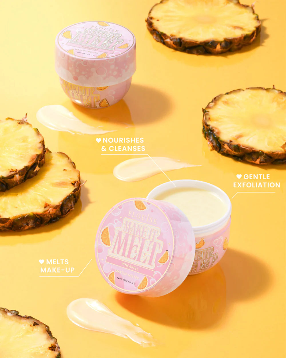 P.LOUISE MAKE IT MELT MAKEUP CLEANSING BALM 135G - PINEAPPLE